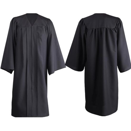 Toque et Robe de Diplôme Couleur Unie Fermeture Éclair Unisexe Mat Lâche Bachelor Cap Robe pour Adulte
