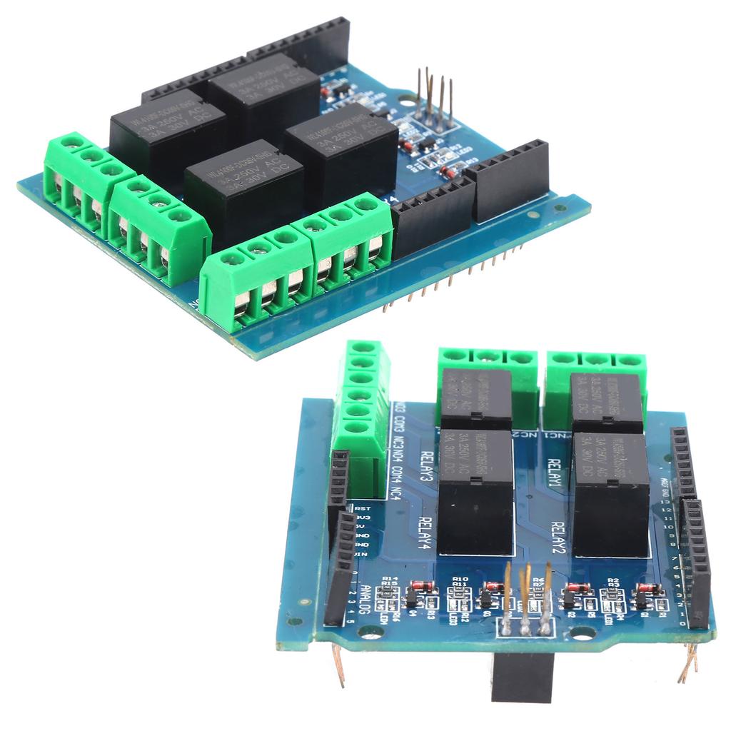 4-Kanal Relaismodul Steuerplatine Harz Erweiterungsschild mit Onboard-Anzeige DC5V