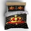Golden crowns and diamonds. Bedding sets Duvet cover sets Duvet covers Pillowcases(1 * Duvet Cover 2 * Pillowcases without duvet insert)