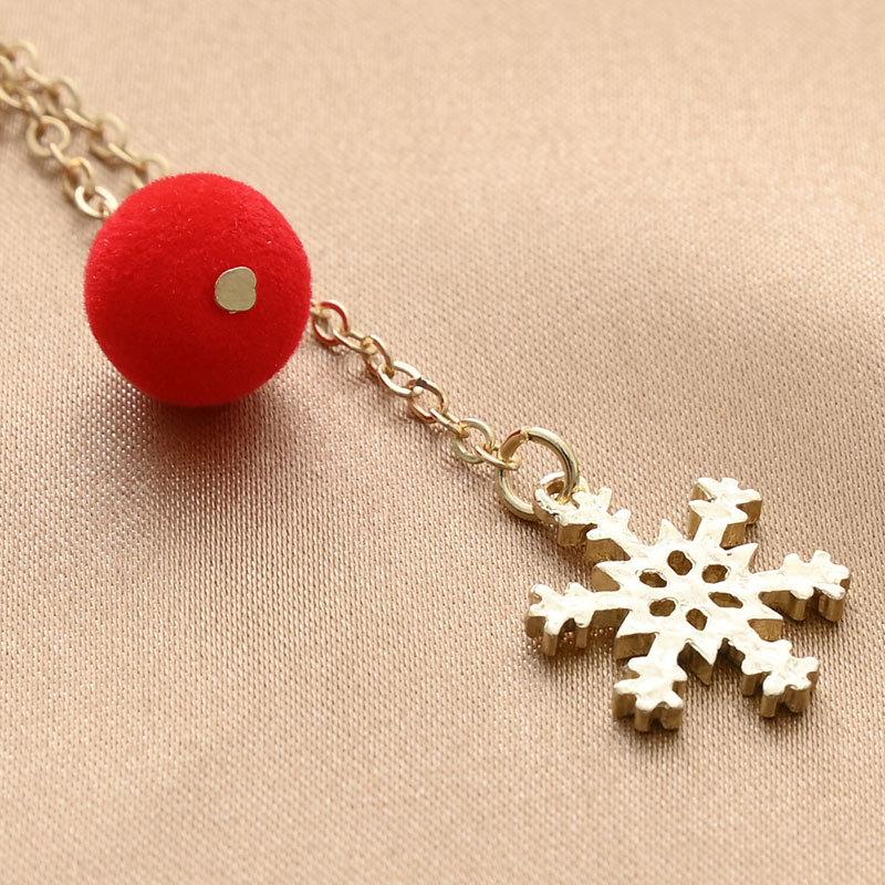 New Asymmetric Christmas Earring for Women Delicate Crystal Bowknot Christmas Tree Snowflake Tassel Earrings Girls Party Jewelry