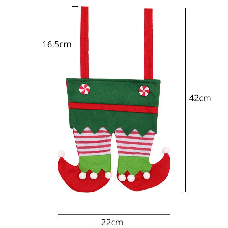 Kreative Weihnachtsgeschenktüten Bunte Clownsstiefel Handtasche Vliesstoff Aufbewahrungstaschen Kinder Süßigkeitentüten