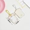 Lovely Cartoon Photocard Holder with Keychain,Cartoon Animal Photo Card Sleeve ID Bank Credit Card Holder Protector