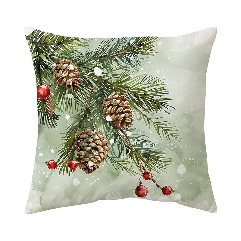 

Зимний рождественский снежный принт наволочка для подушки праздничное украшение диванная подушка чехол для подушки для дома спальня подушка 45*45cm CR034-8
