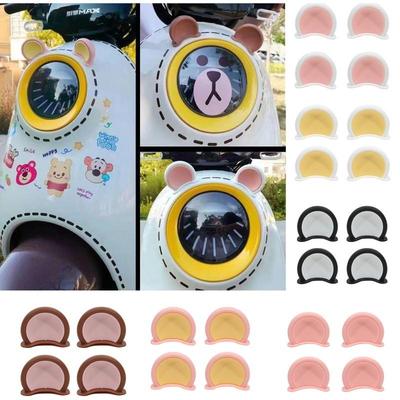 Cute And Colorful Motorcycle Helmet Bear Ears Decor Motorbike Bicycle Car Styling Decoration Helmets Stickers Accessories