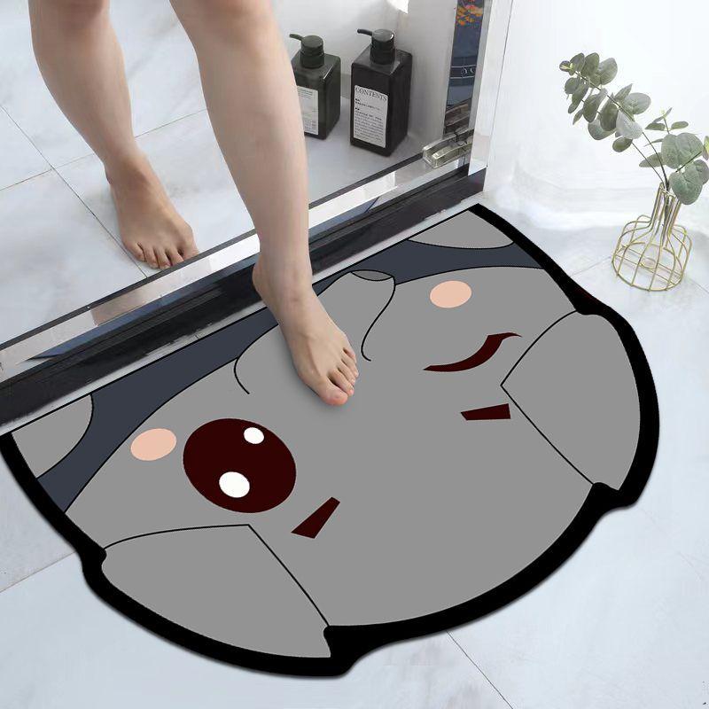 

Toilet non-slip door mat cute cartoon diatom mud floor mat bathroom door floor mat anti-drop absorbent quick-drying door mat 40X60cm 15.7X23.6in
