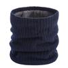 Double-layer Velvet Thickened Warm Neck Cover, Solid Color Wool Single-circle Knitted Scarf, Autumn and Winter Versatile Scarf for Men and Women