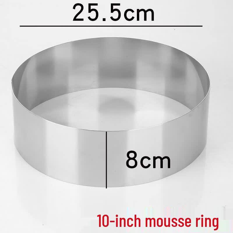 Qiwei Stainless Steel Adjustable Round Cake & Mousse Ring