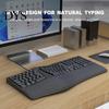 Split Design Keyboard Wired Natural Ergonomic Full-Size 110 Posture Keys Universal Plug-Play Wrist Support Office Supplies Desktop