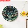 2D Flat 20*20cm1pc Please Be Mindful of the Engrgy You Bring Into This Space Wooden Decoration, Antique Floral &Moon Design Bar, Cafe Bedroom Backyard