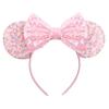 9.5 CM New Cute Glitter Crown Hairband Sequins Bows Mouse Ears Headband Kids Festival Party Cosplay Headband
