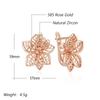 Kienl Ohrhänger mit Blumen in Roségold für Damen, funkelnder Zirkonia, Vintage-Schmuck für jeden Tag