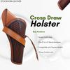 Western Leather Cross Draw Holster – Handmade Full Grain Cowboy Revolver Holder – Fits 4" to 6.5" Barrel