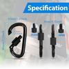 4Pcs Aluminum Alloy D-Ring Carabiner Hammock Hook Hook Organizer Shopping Bag Clip Hook for Outdoor Hiking Travel Backpack