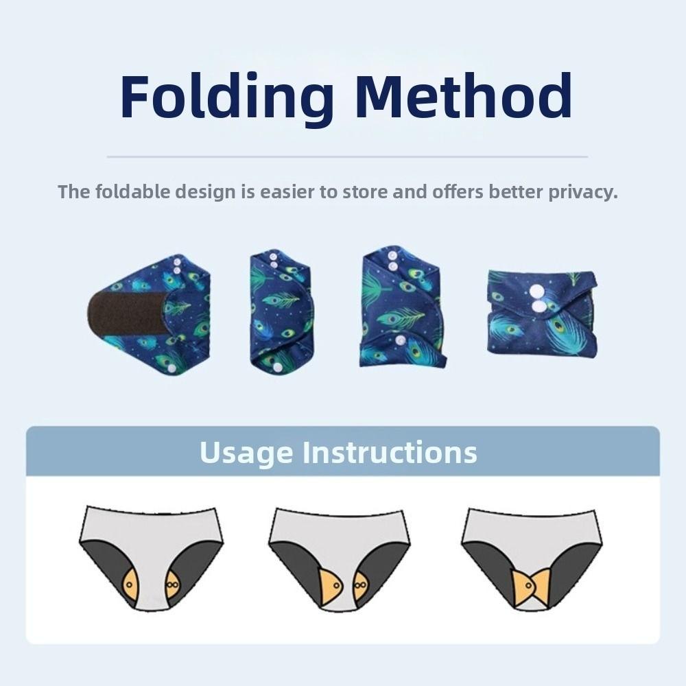 Graphene Reusable Sanitary Pads Leak Proof Menstrual Cloth Pads Nursing Pad for Women  Night