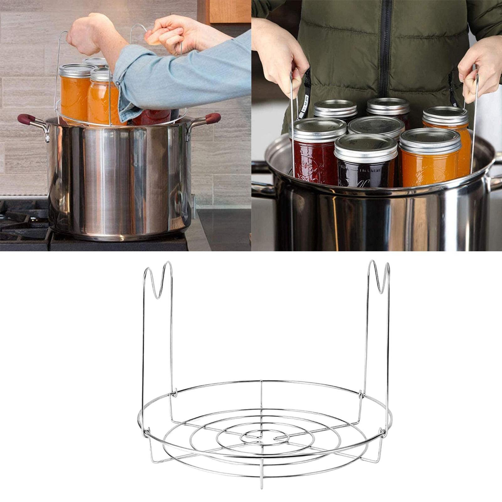 

Стеллаж-подъемник для консервных банок из нержавеющей стали, щипцы с ручкой против ожогов, воронка для горлышка для банок с широким горлышком, кухонные принадлежности для приготовления пищи One Size белый