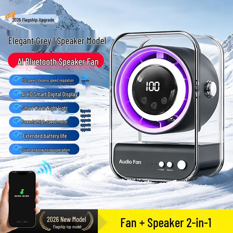 Portable Folding Desktop Fan with Long Battery Life - Clip, Stand, or Hang for Office Use