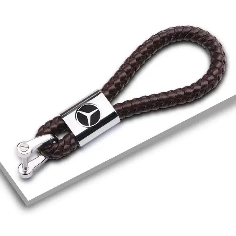 DQY2 1PCS Car Braided Keychain Holder Auto Key Rope Keyring for Mercedes Benz New B/C/E Class A Class C200L GLC GLK New CLA GLA