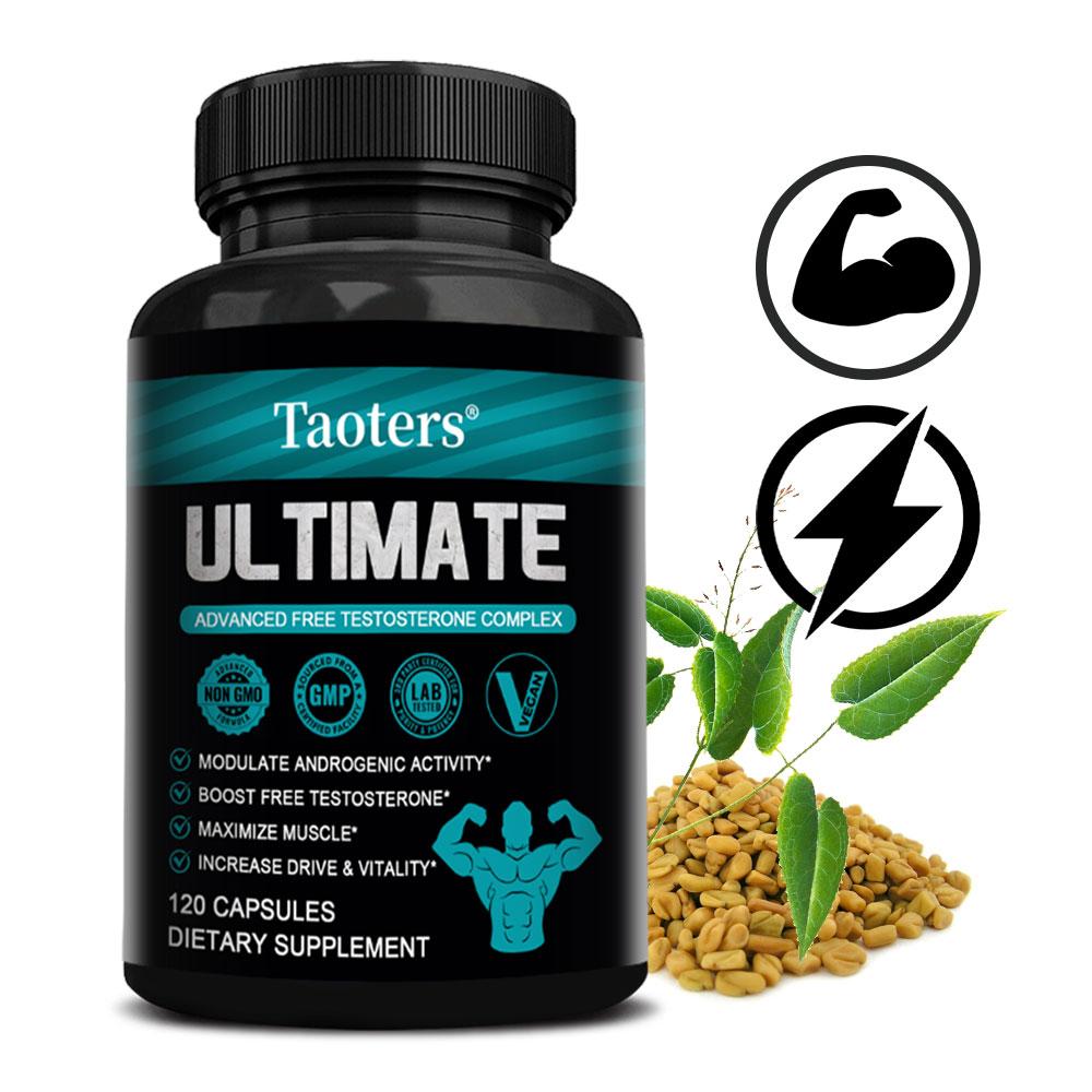 Taoters Acide D-Aspartique Complexe Tongkat Ali Capsules Boostent l'Énergie et la Vitalité 120 Capsules