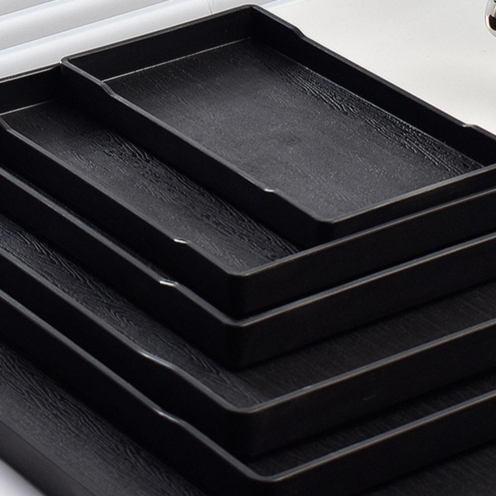 Black White Large Plastic Tray Plastic Bed Table Tray New Serving Trays  Bathroom