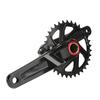 MEROCA 34T Mountainbike Kurbelgarnitur Aluminiumlegierung Hohl Integrierte Kurbelgarnitur mit Kettenblatt und Tretlager