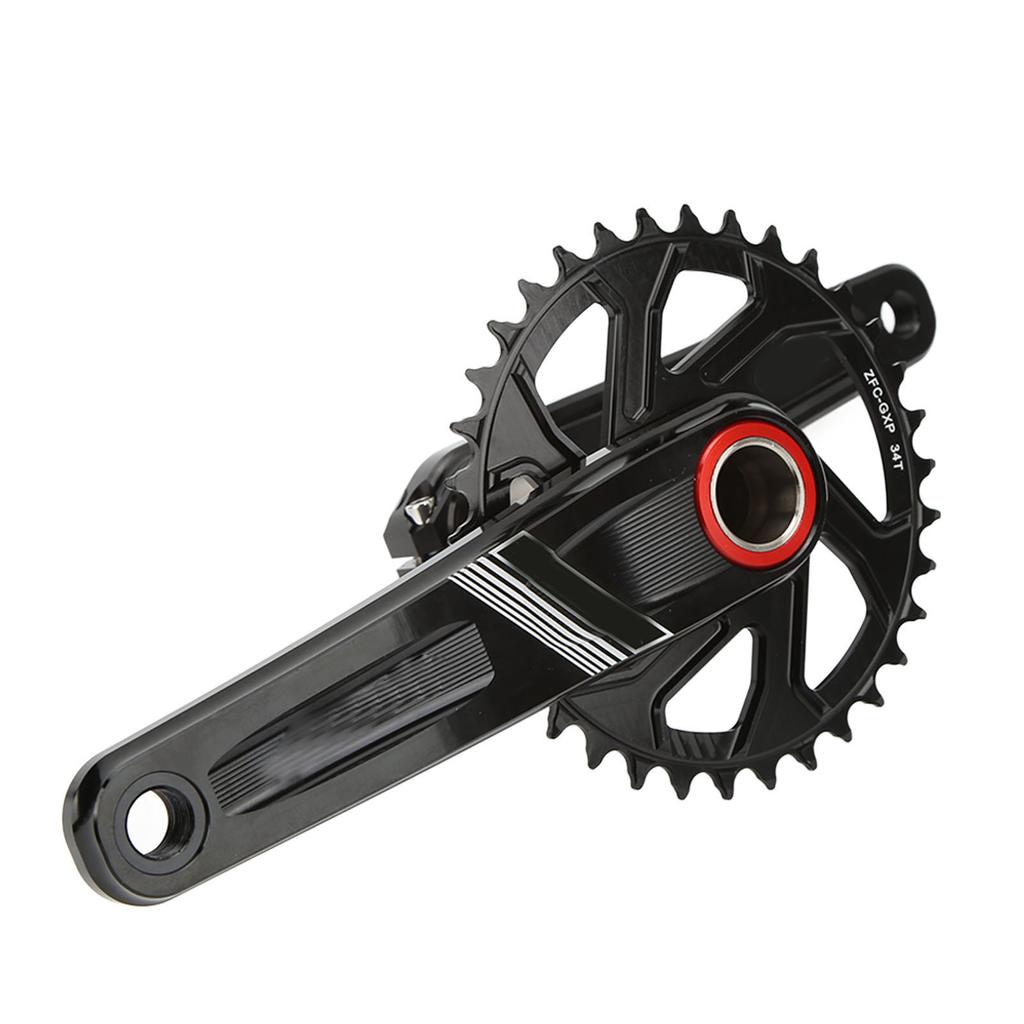 MEROCA 34T Mountainbike Kurbelgarnitur Aluminiumlegierung Hohl Integrierte Kurbelgarnitur mit Kettenblatt und Tretlager