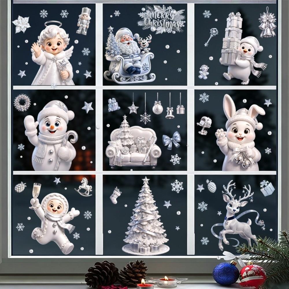 Waterproof Glass Window Sticker DIY Xmas Party Door Stickers Window Decoration