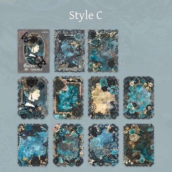 

10 шт./упак. готическая кружевная серия скрапбукинг декоративный материал бумага идеально подходит для коллажа журнал ремесла DIY принадлежности