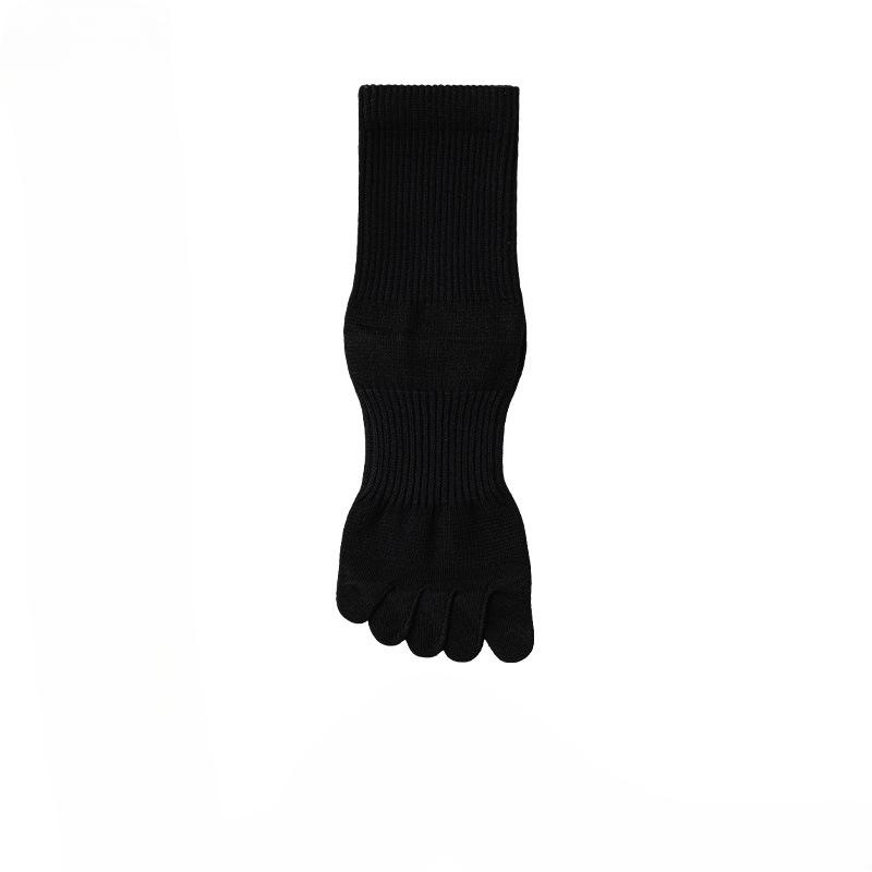 Female Autumn and Winter 10A Anti Bacterial Anti Odor Sweat Absorption Breathable Waist Boneless Tube Five Finger Socks