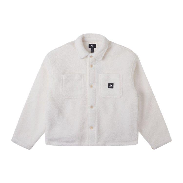 

Мужская куртка Converse с длинным рукавом и однотонным логотипом, белая 10025268-A01