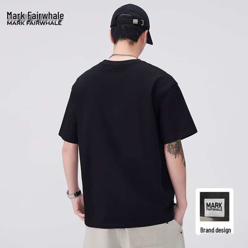 Mark Hua Fei Men's Gradient Washed Loose Short-Sleeve T-Shirt