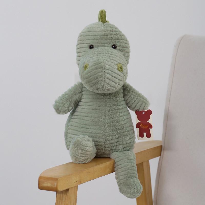 

Cute Striped Texture Panda Dinosaur Elephant Pig Frog Animal Plush Toy Doll For Kids And Collectors Dinosaur,28cm