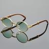 Fashion Oval Sunglasses Men Women Anti Wood Sun Glasses Male Female Classic Small Square Summer Traveling Shades UV400