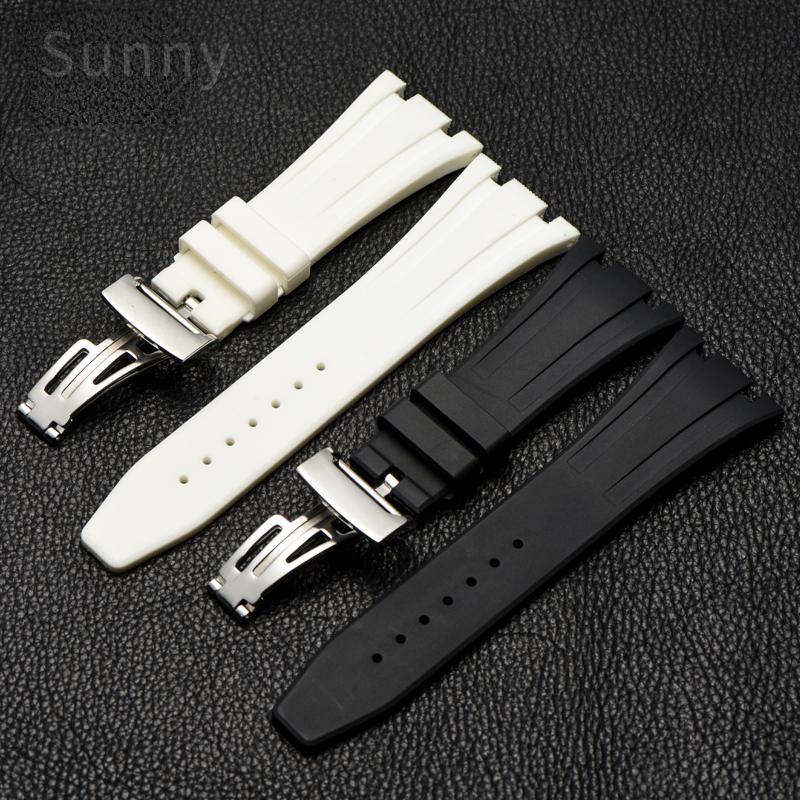 Silicone Watch Strap for AP Aibi 15400 Royal Oak Series Waterproof Sweat-Proof Rubber Watch Band Men's Accessories 26mm27mm28mm