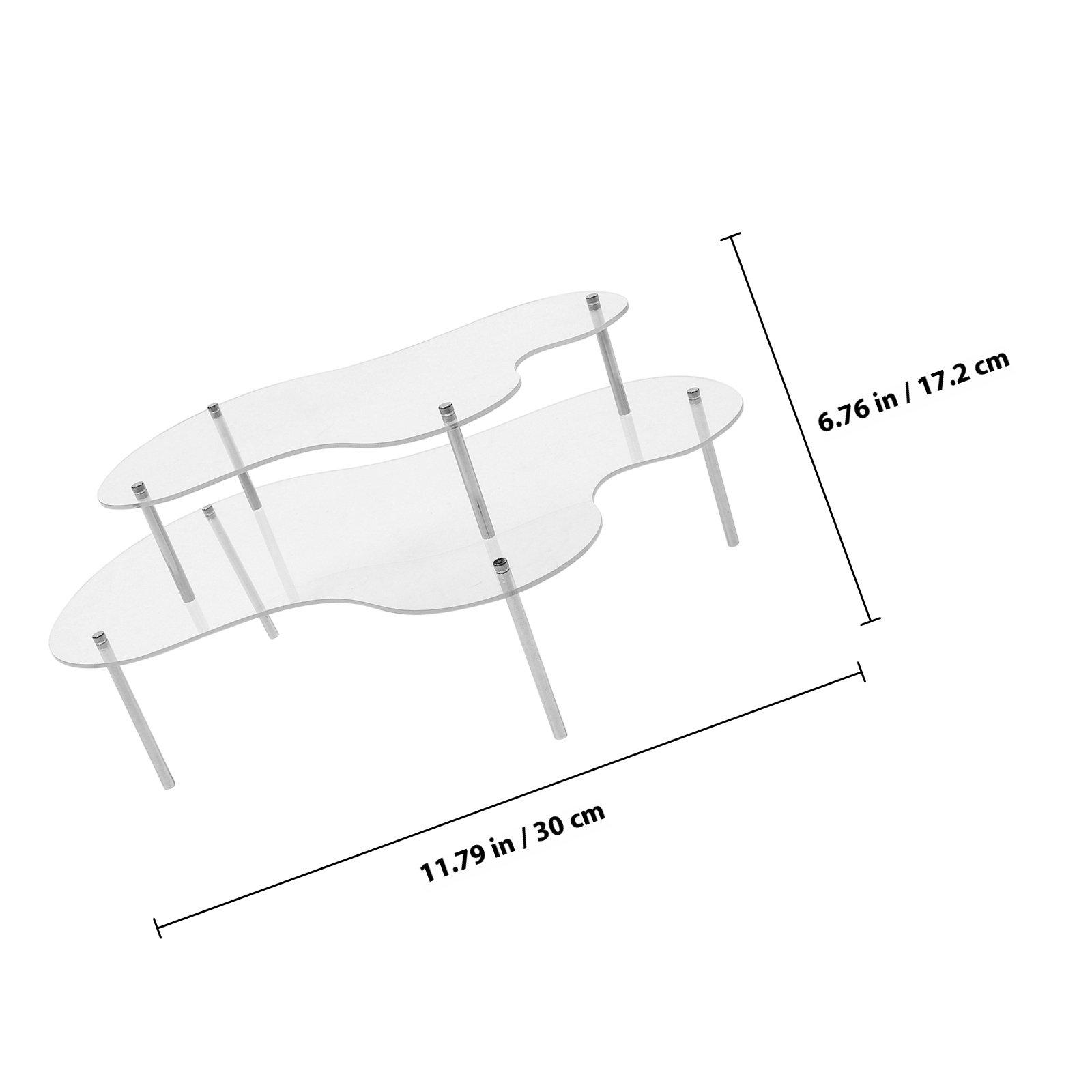 1Set Clear Acrylic Cake Stand Display Stand Cupcake Holder for Wedding Party Dessert Table Modern Cake Plate Display