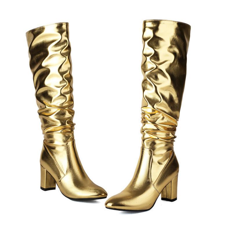 New women's Martin boots European and American nightclubs foreign trade large size boots autumn and winter women's super high heels high boo