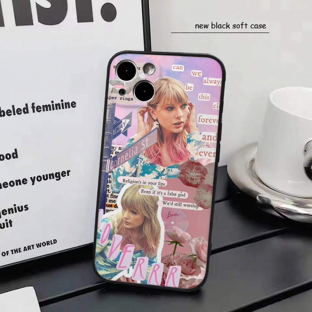 

S-Swifts-Singer-T-Taylors Album for iPhone 15 16 14 Plus 13 12 11 17 Pro Max 17 Air Black Soft Phone Cover iphone 12