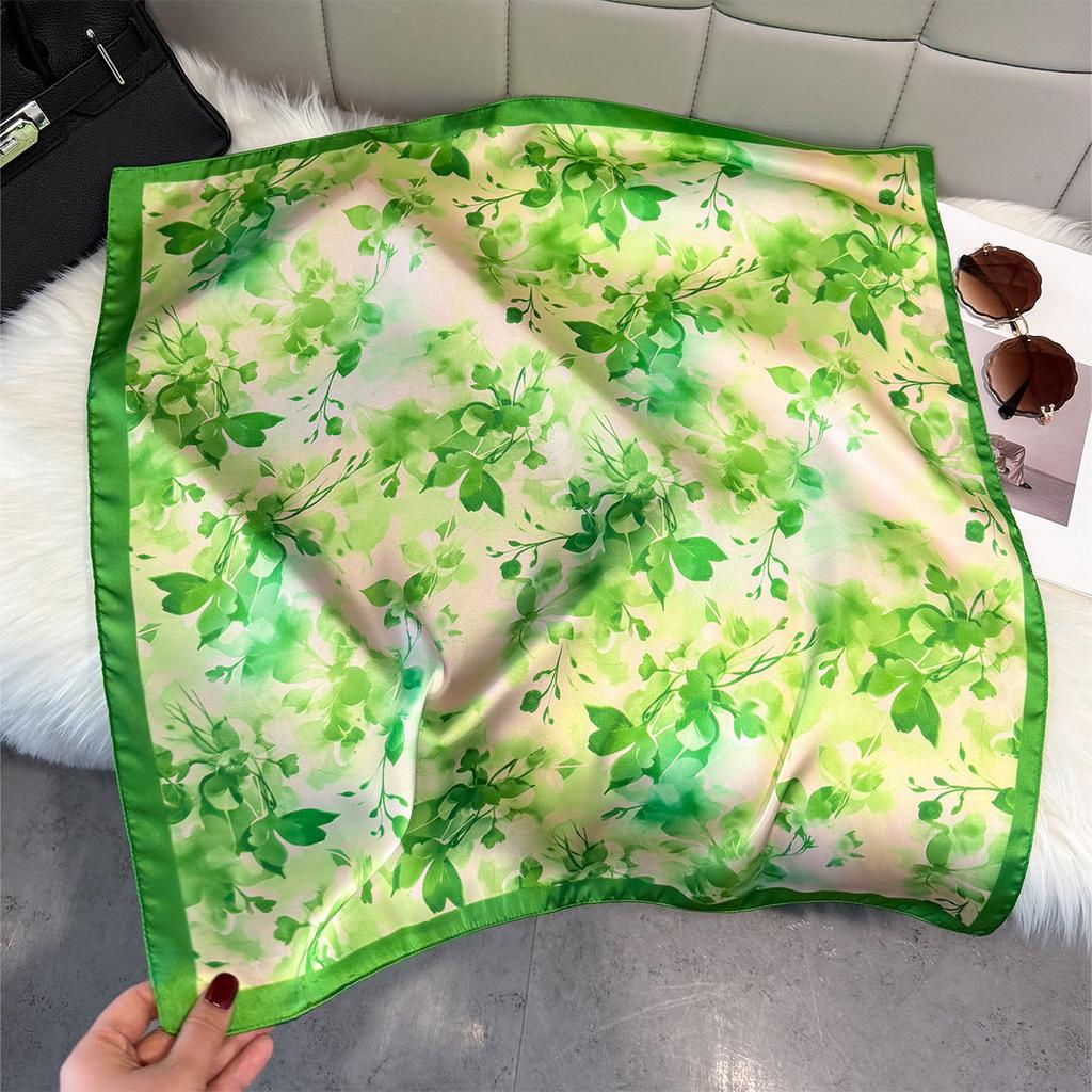 Fashion Square Fashion Foreign Style Small Silk Scarf Women'S Headband Decorative Scarf Dual-Purpose Small Square Scarf New Scarf