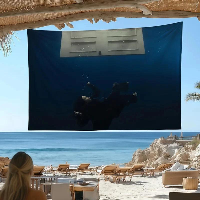 Underwater Scene Tapestry Moody Dark Aesthetic Wall Hanging For Teen Bedroom Dorm Decor Multiple Sizes 