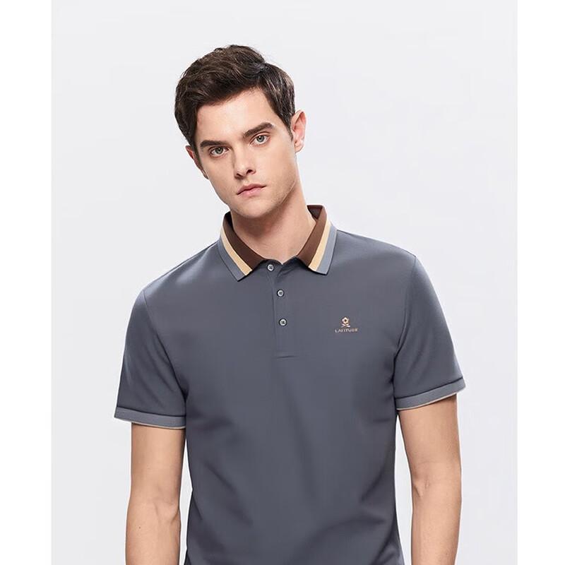 Мужская футболка-поло MONTAGUT с коротким рукавом, антибактериальная, из шелковой смеси 48