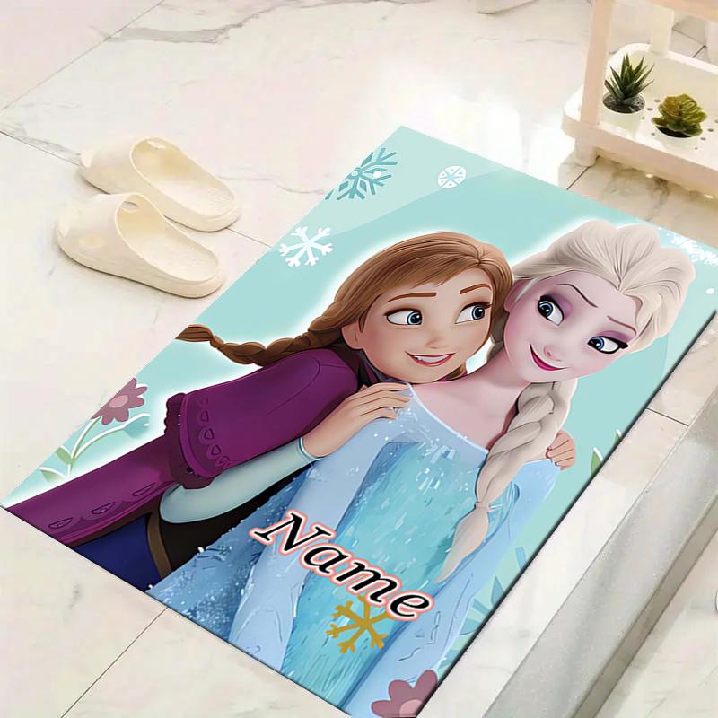 Custom 1Pc Elsa'S Magical Sparkle Rug Office Carpet Indoor Outdoor Entrance Doormat Nonslip Soft And Comfortable Living Room D91671