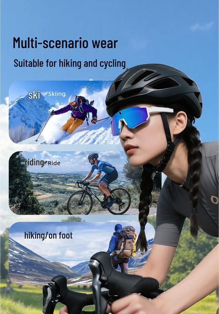 AI Smart HD Video Recording Cycling Glasses: Anti-Shake, Horizontal & Vertical Capture
