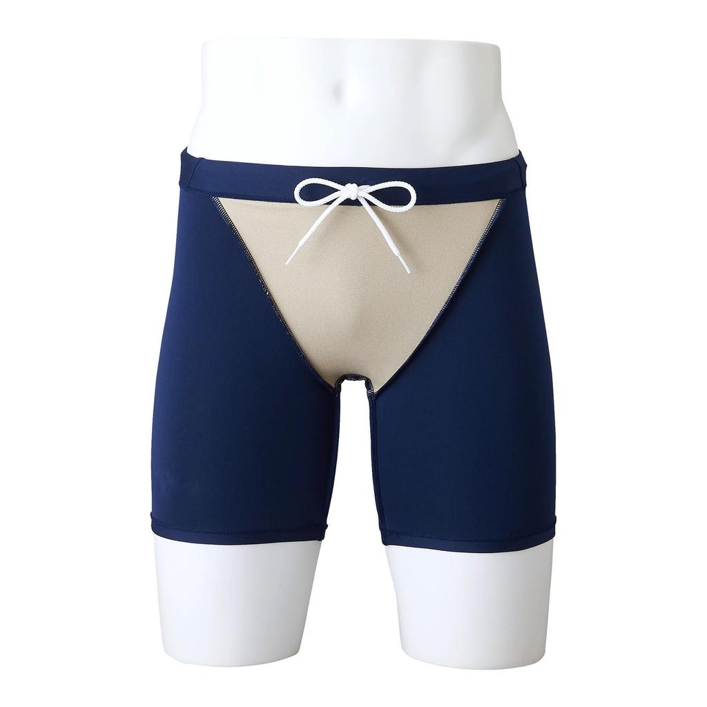 Mizuno Wettkampf Schule Basic Half Spats N2MBAA01 Marine Bademode, Schwimmen, Training, Bademode, (Schrittlänge 16cm)