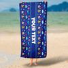 Personalized Butterfly Beach Towel - Custom Birthday Gift or Holiday Present for Girls Boys Kids Children, Swimming and Pool Use