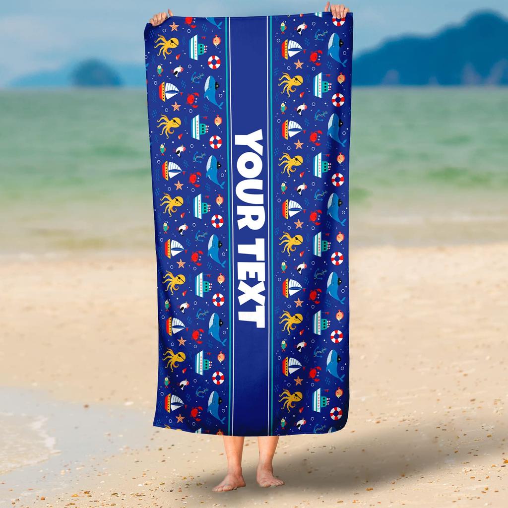 Personalized Butterfly Beach Towel - Custom Birthday Gift or Holiday Present for Girls Boys Kids Children, Swimming and Pool Use