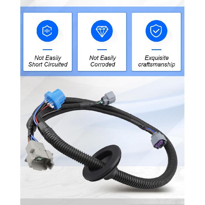 Headlight Wiring Harness Fit for Peterbilt 386 (2005-2015)/387 (1999-2010), Replace 61A3002-0474, 1-34267, 2PCS