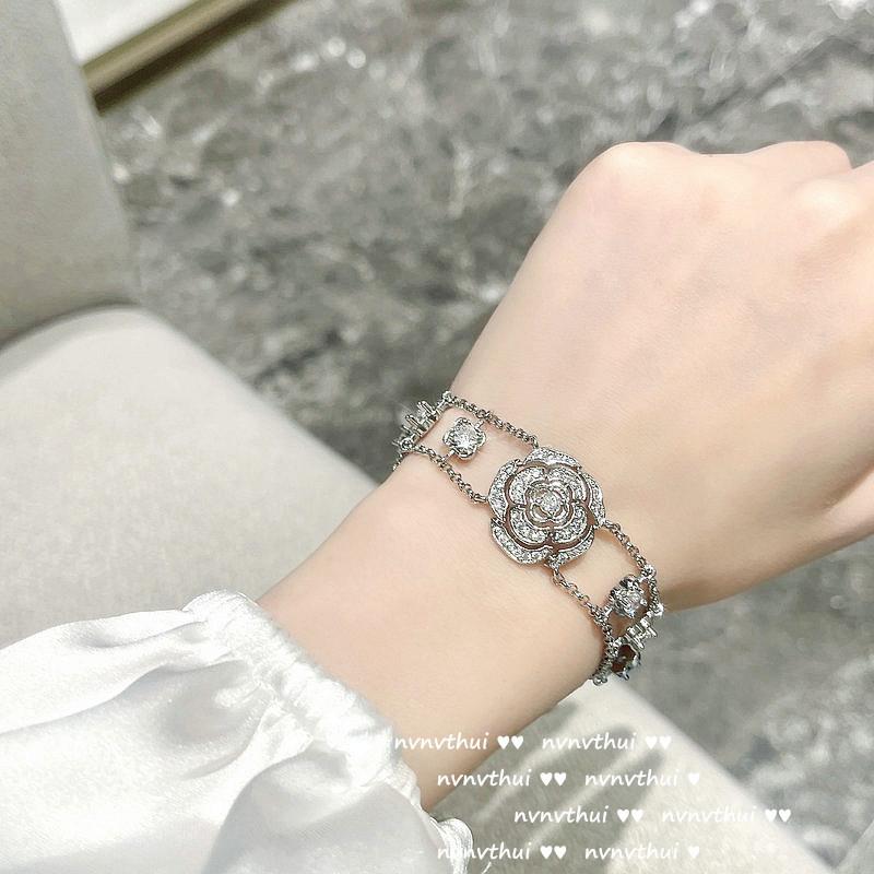 Sparkling Rose Water Drop Gemstone Necklace, Designer Spinel Zircon Rose Ring Bracelet Plated 18K Gold