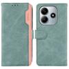 For Xiaomi Redmi Note 14 4G (163.25x76.55x8.16mm) Case Color Splicing Leather Flip Phone Cover RFID Blocking