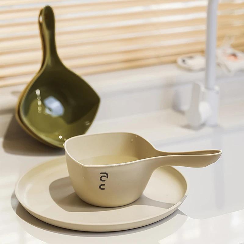 Thickened Water Scoop Large Long Handle Deepened Watering Vegetable Scoop Kitchen Vegetable And Fruit Washing Scoop Can Be Hung