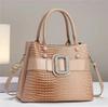 Classic Retro Women'S Handbag High-Quality Casual Shoulder Bag Large Capacity Crocodile Pattern Crossbody Bag Commuting Tote Bag