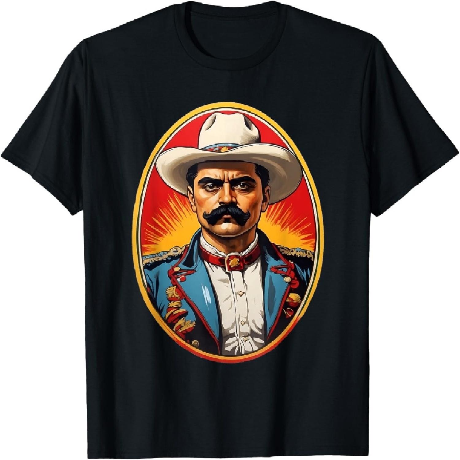 Revolutionary Emiliano Zapata - Colorful Pop Art Portrait T-Shirt XXXXXL разноцветный